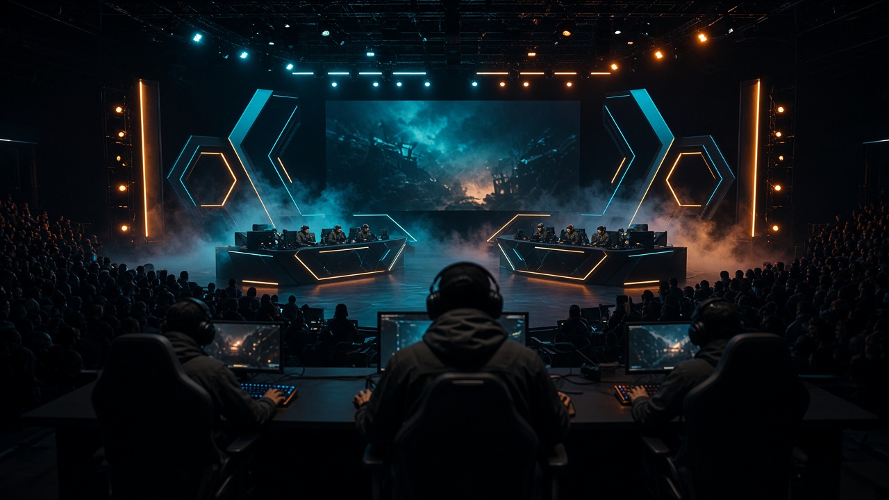 Teal tactical stage prepared for a siege final